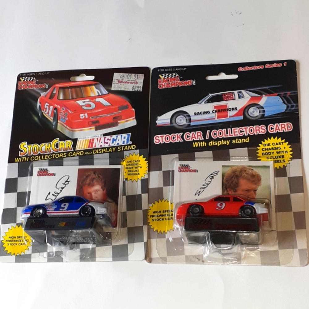 Vintage NASCAR Bill Elliott Ford Racing Champions Set 1989/1991 Earnhardt Back